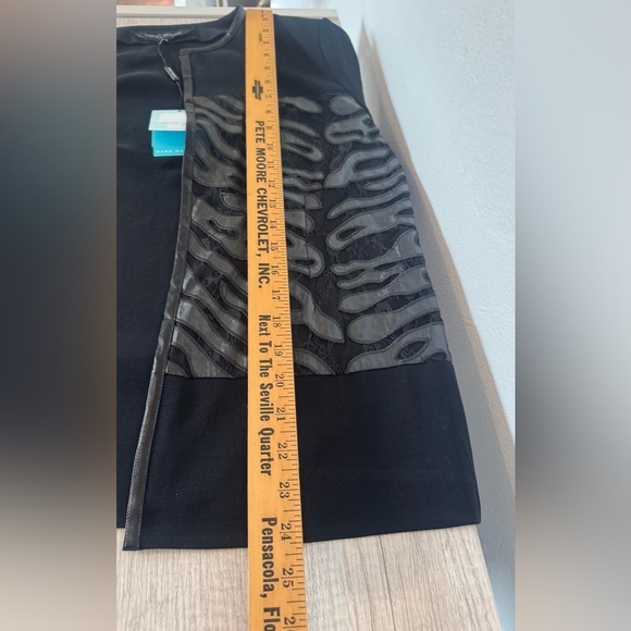 Ming Wang Lace Appliqué Panel Jacket Animal Print Career Tailored Fit NWT MED - Picture 4 of 11